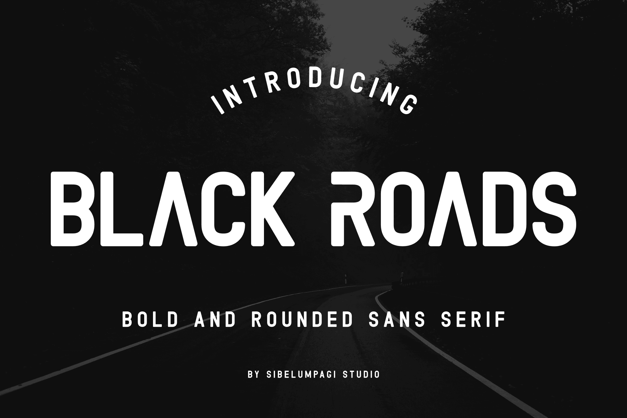 Black Roads - Bold Sans Serif Font product preview image by Sibelumpagi