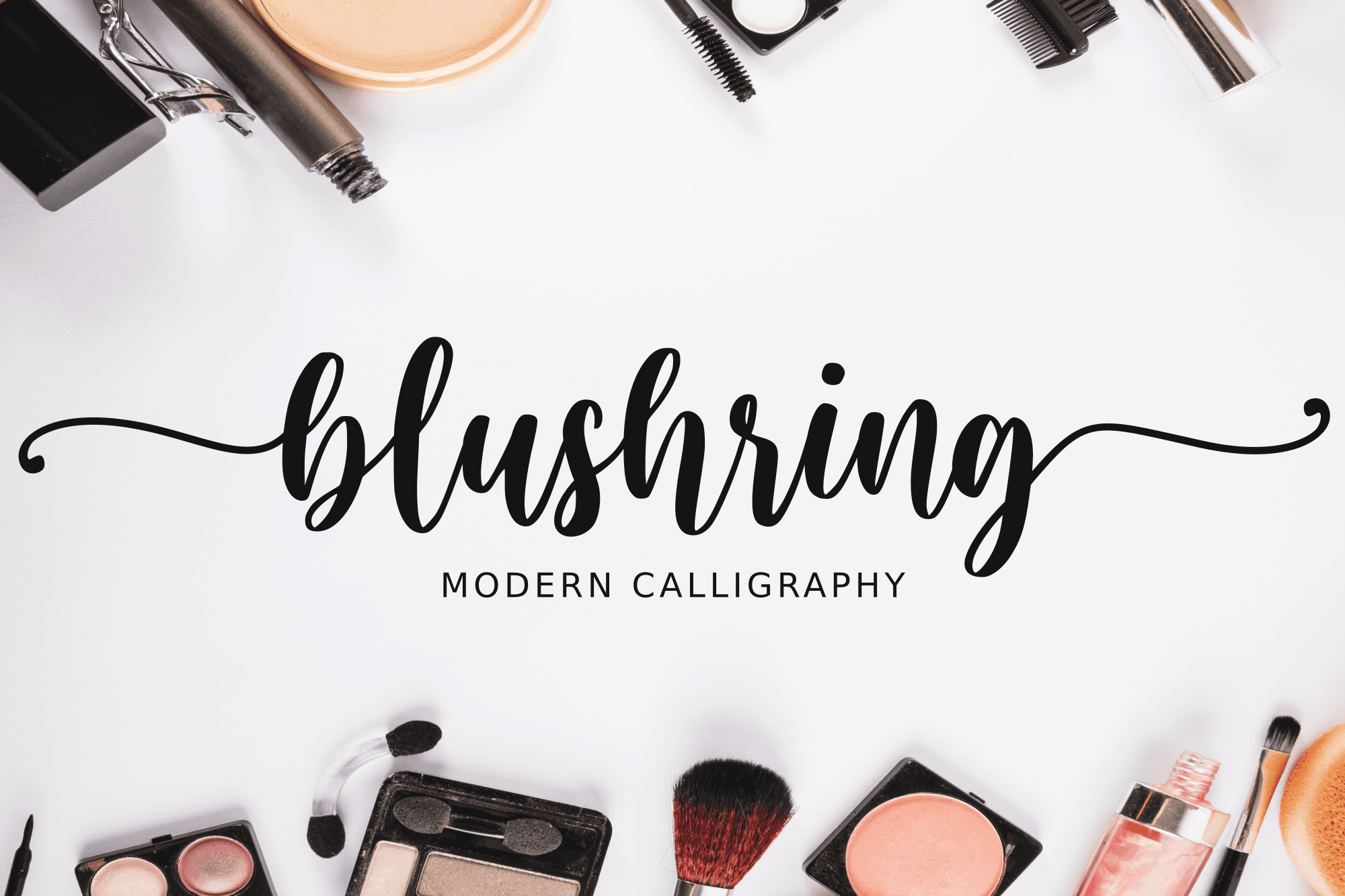 Blushring - Modern Calligraphy Font product preview image by Sibelumpagi