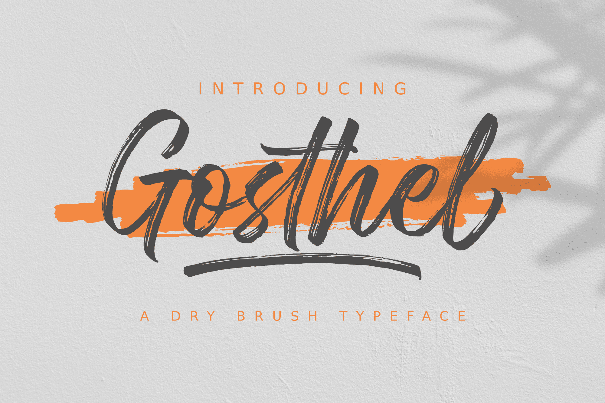 Gosthel - Dry Brush Font product preview image by Sibelumpagi