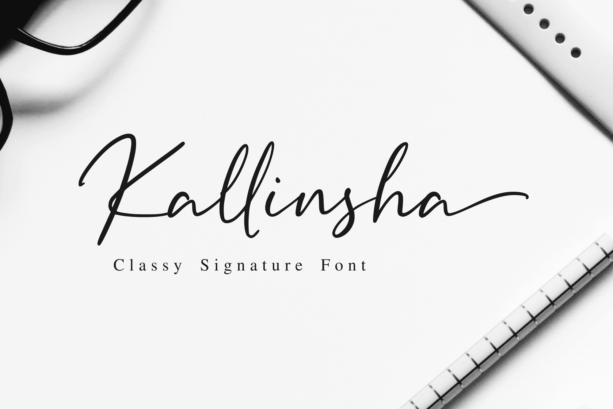Elegant Social Launch Toolkit featuring Kallinsha - Classy Signature Font for Social Media Study font-in-use image by Sibelumpagi