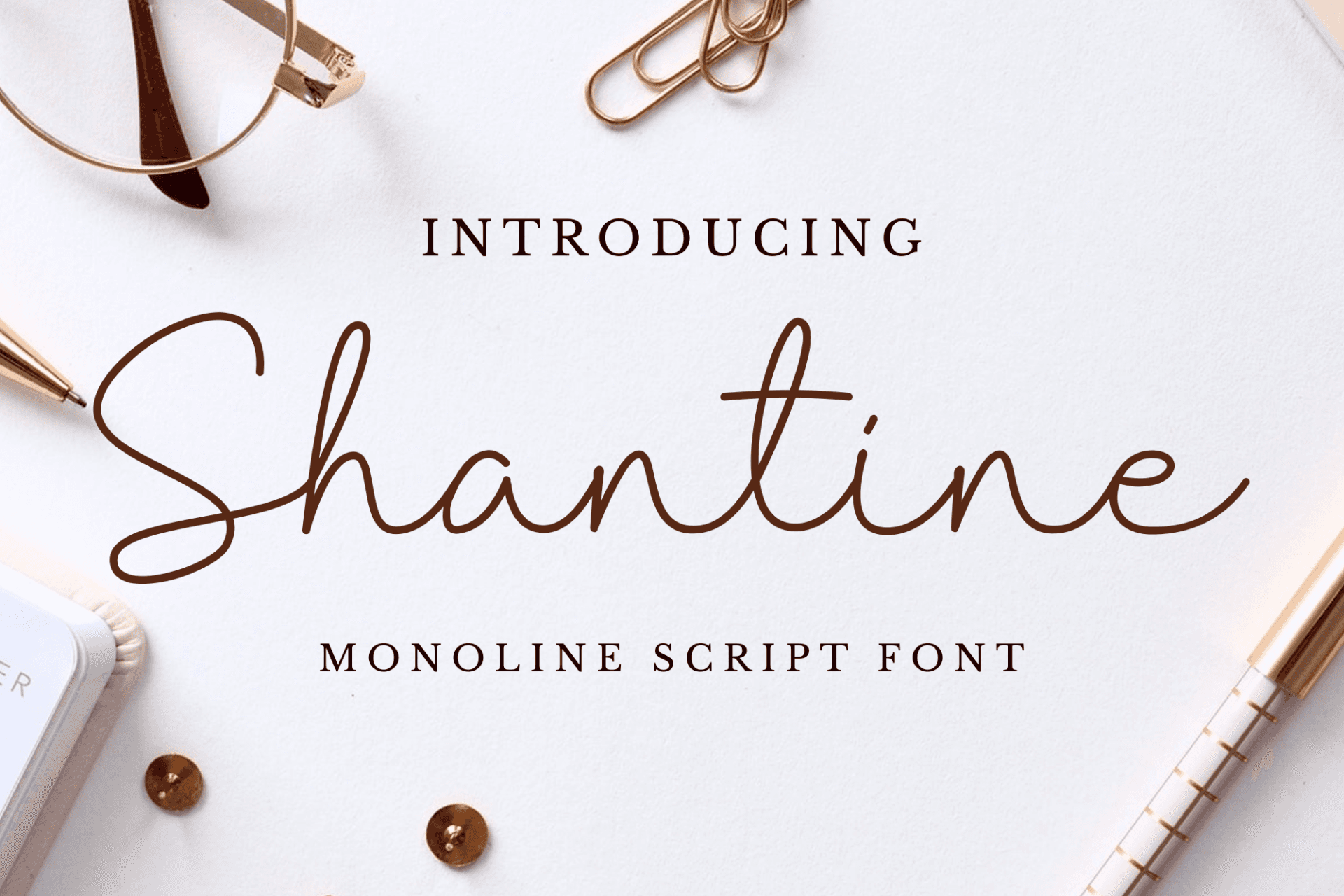 Shantine - Monoline Font product preview image by Sibelumpagi