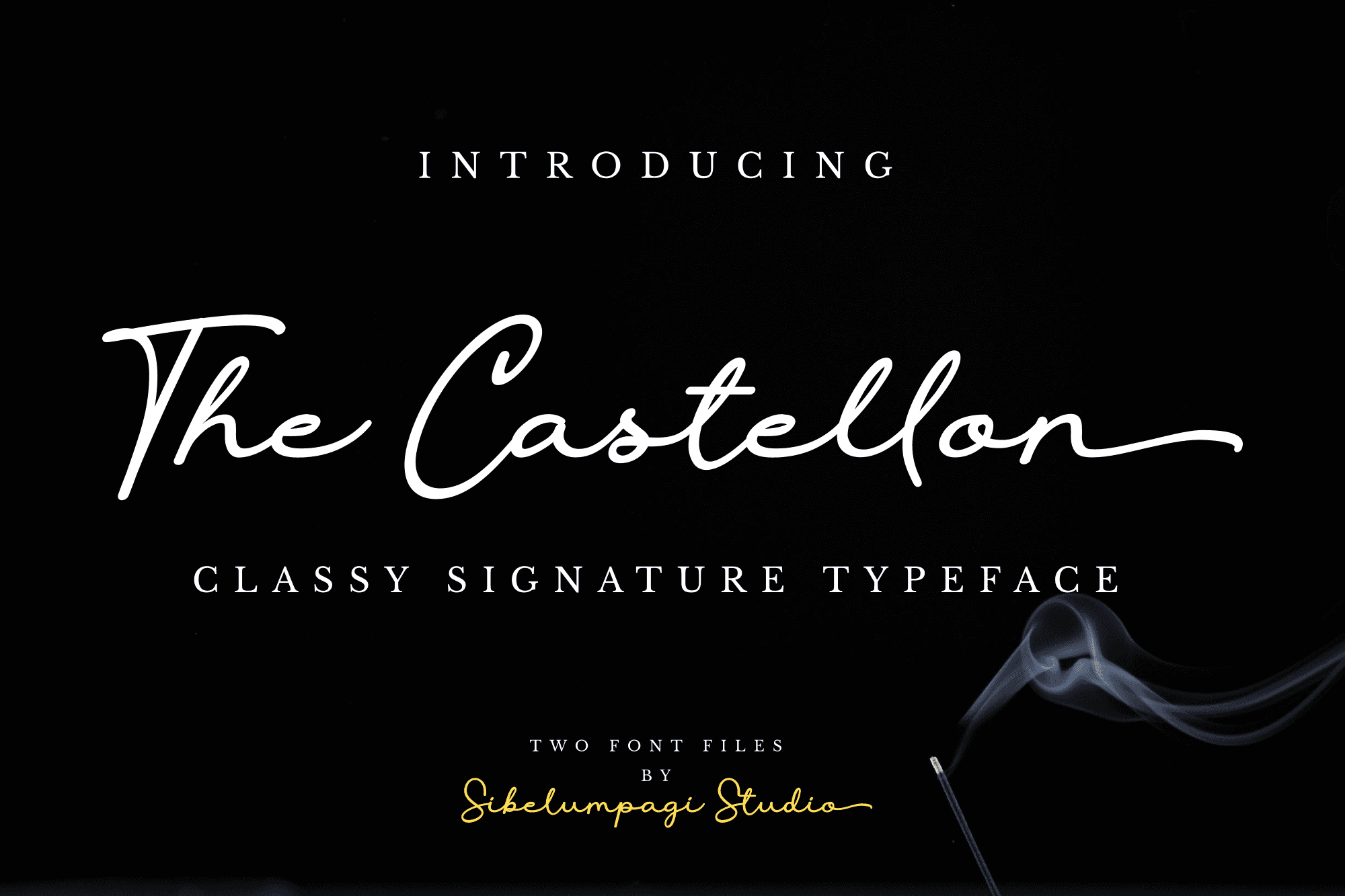 The Castellon - Signature Font product preview image by Sibelumpagi