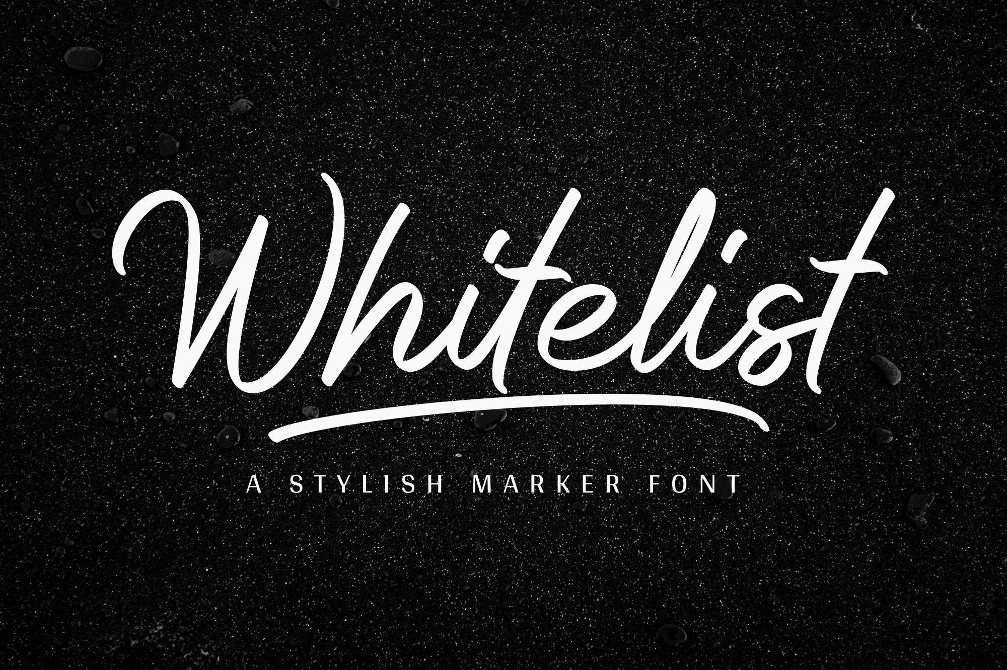 Whitelist - Stylish Marker Font product preview image by Sibelumpagi